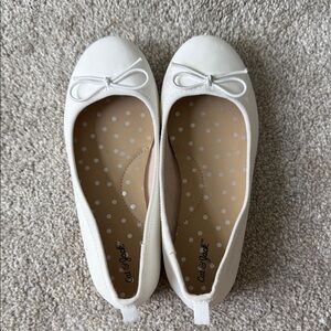 Cat & Jack Cream Ballet Flats with Bow